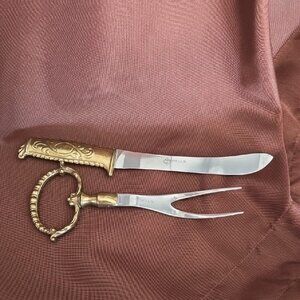 Morrells Gold Silver Carving Set